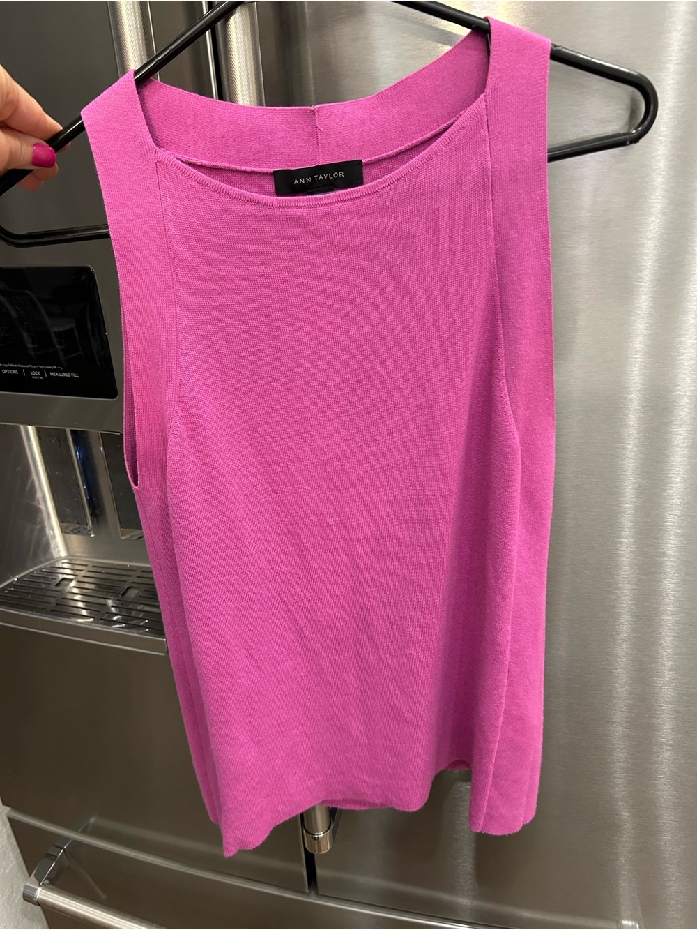 Ann Taylor Fuchsia Pink Sleeveless Knit Tank
